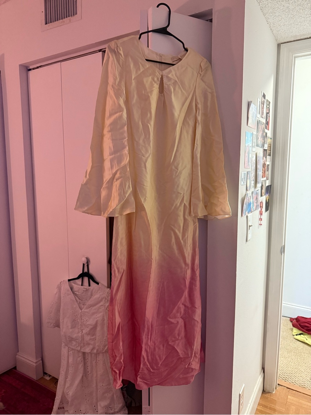 Lichi Ombre Satin Maxi Dress